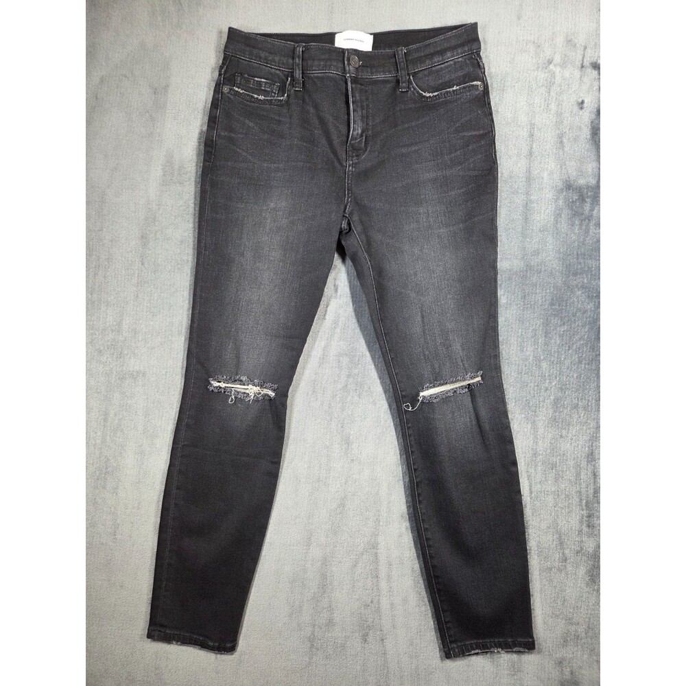 Current/Elliott Jeans Womens Size 29 Black Distressed Anthropologie